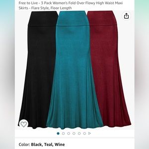brand new unopened 3pack of maxi skirts size medium
